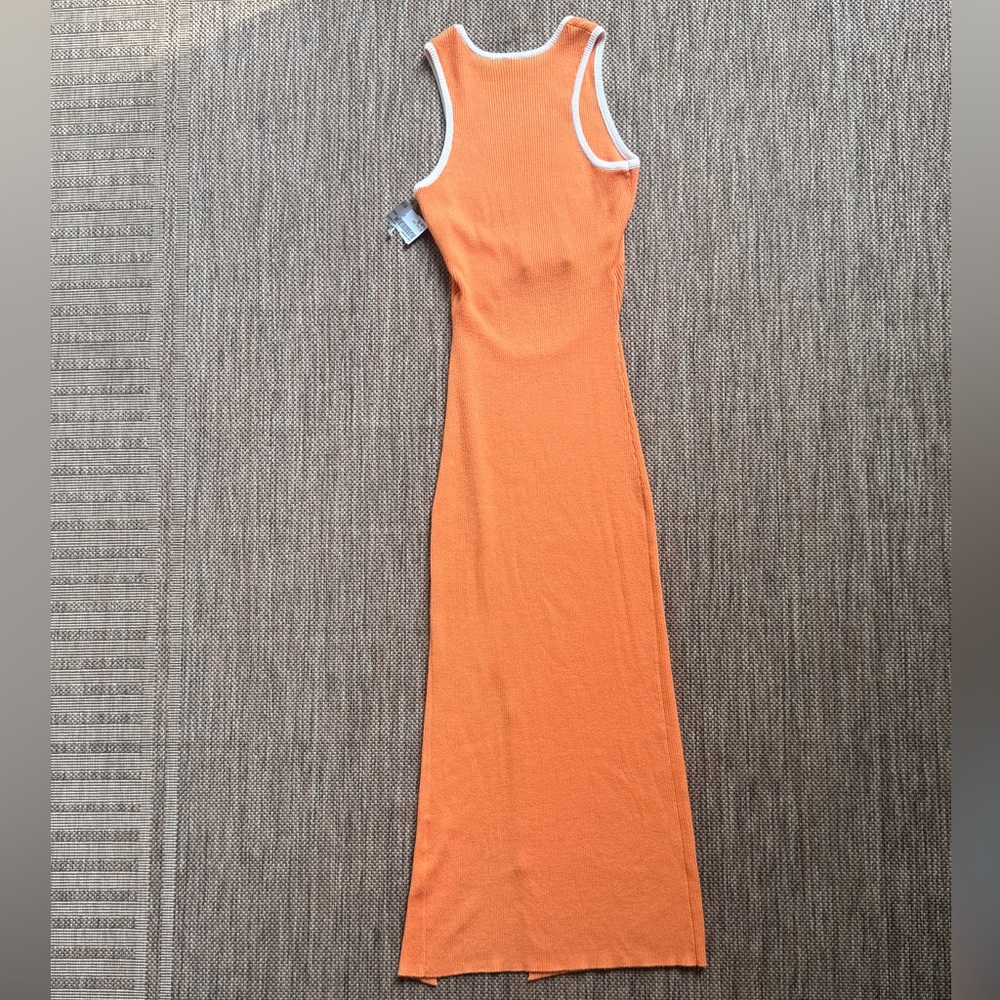 Sleeveless Orange Midi Dress XS/S